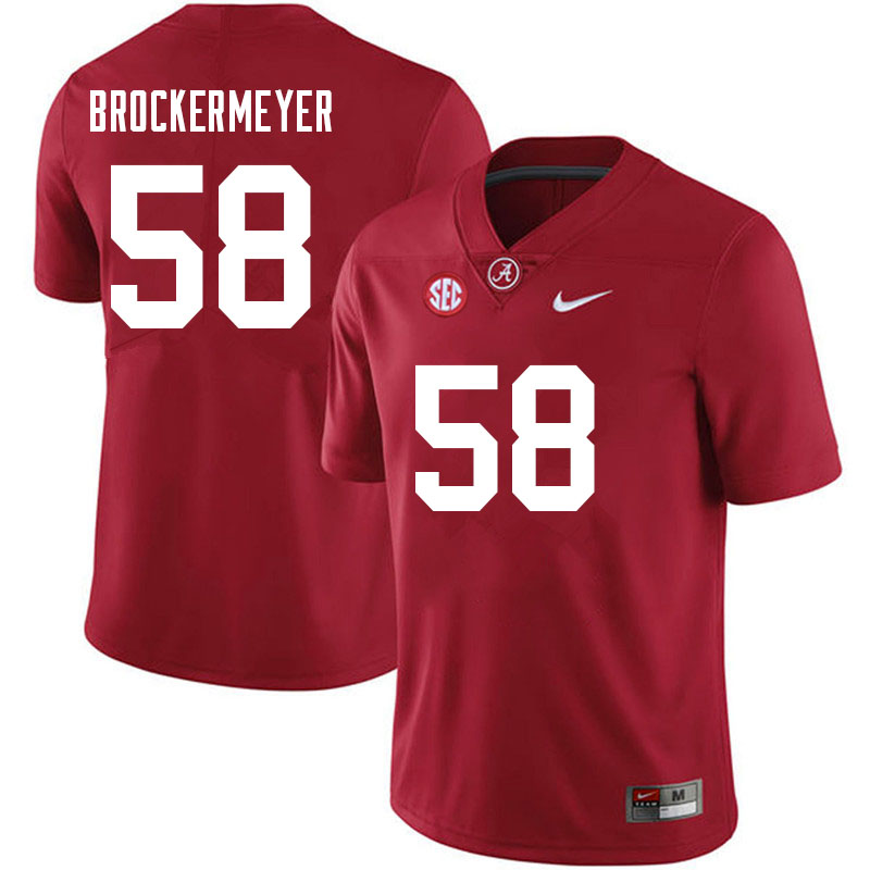 Alabama Crimson Tide Men's James Brockermeyer #58 Crimson NCAA Nike Authentic Stitched 2021 College Football Jersey GS16N46DU